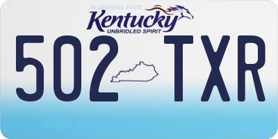 KY license plate 502TXR
