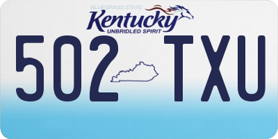 KY license plate 502TXU
