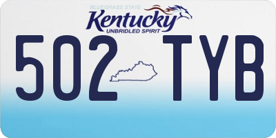KY license plate 502TYB