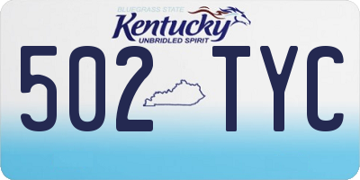 KY license plate 502TYC