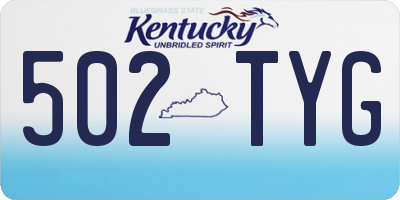 KY license plate 502TYG