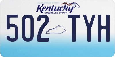 KY license plate 502TYH