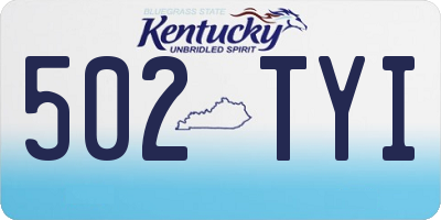 KY license plate 502TYI