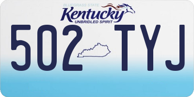 KY license plate 502TYJ