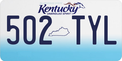 KY license plate 502TYL