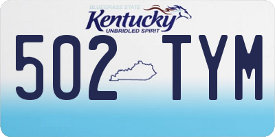 KY license plate 502TYM