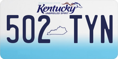 KY license plate 502TYN