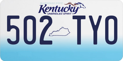 KY license plate 502TYO