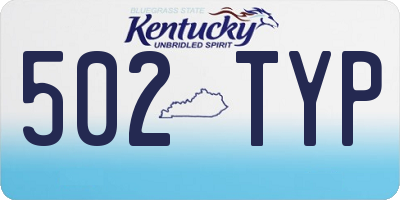 KY license plate 502TYP