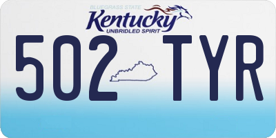 KY license plate 502TYR