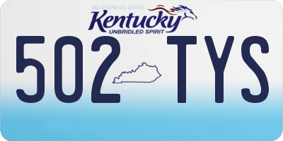 KY license plate 502TYS