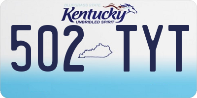 KY license plate 502TYT
