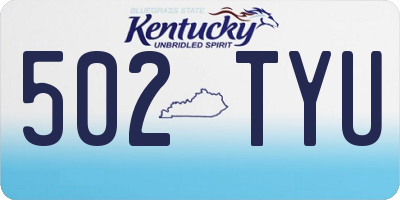 KY license plate 502TYU