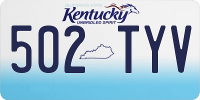 KY license plate 502TYV