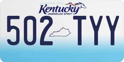 KY license plate 502TYY