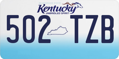 KY license plate 502TZB