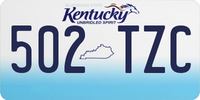 KY license plate 502TZC