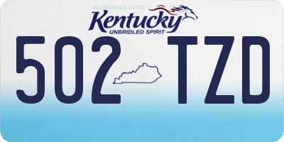 KY license plate 502TZD
