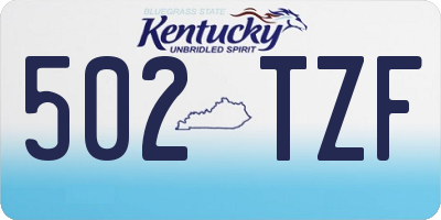 KY license plate 502TZF