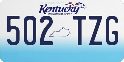 KY license plate 502TZG