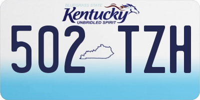 KY license plate 502TZH