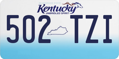 KY license plate 502TZI