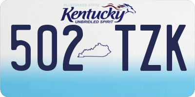 KY license plate 502TZK