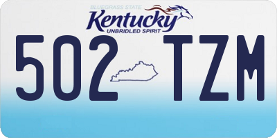 KY license plate 502TZM