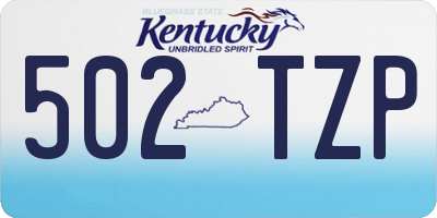 KY license plate 502TZP
