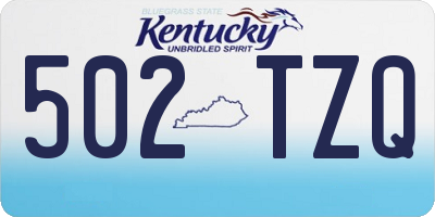 KY license plate 502TZQ