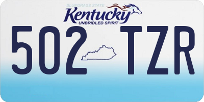 KY license plate 502TZR