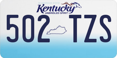 KY license plate 502TZS