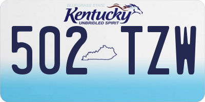 KY license plate 502TZW