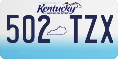 KY license plate 502TZX