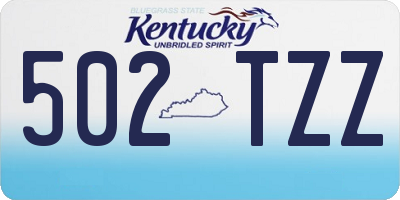 KY license plate 502TZZ
