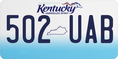 KY license plate 502UAB