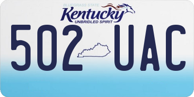 KY license plate 502UAC
