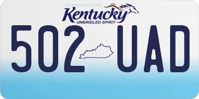 KY license plate 502UAD