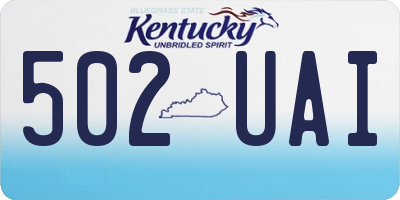 KY license plate 502UAI