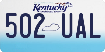 KY license plate 502UAL