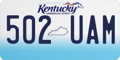 KY license plate 502UAM
