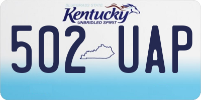 KY license plate 502UAP