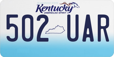 KY license plate 502UAR
