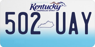 KY license plate 502UAY