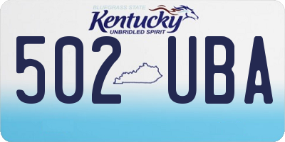 KY license plate 502UBA