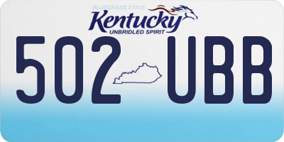 KY license plate 502UBB