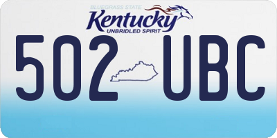 KY license plate 502UBC
