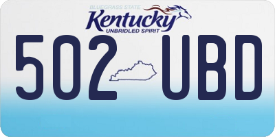 KY license plate 502UBD