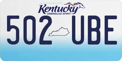 KY license plate 502UBE