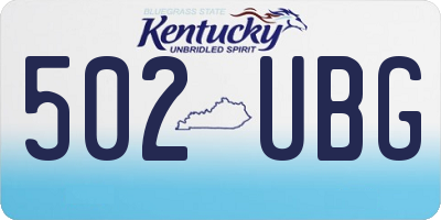 KY license plate 502UBG